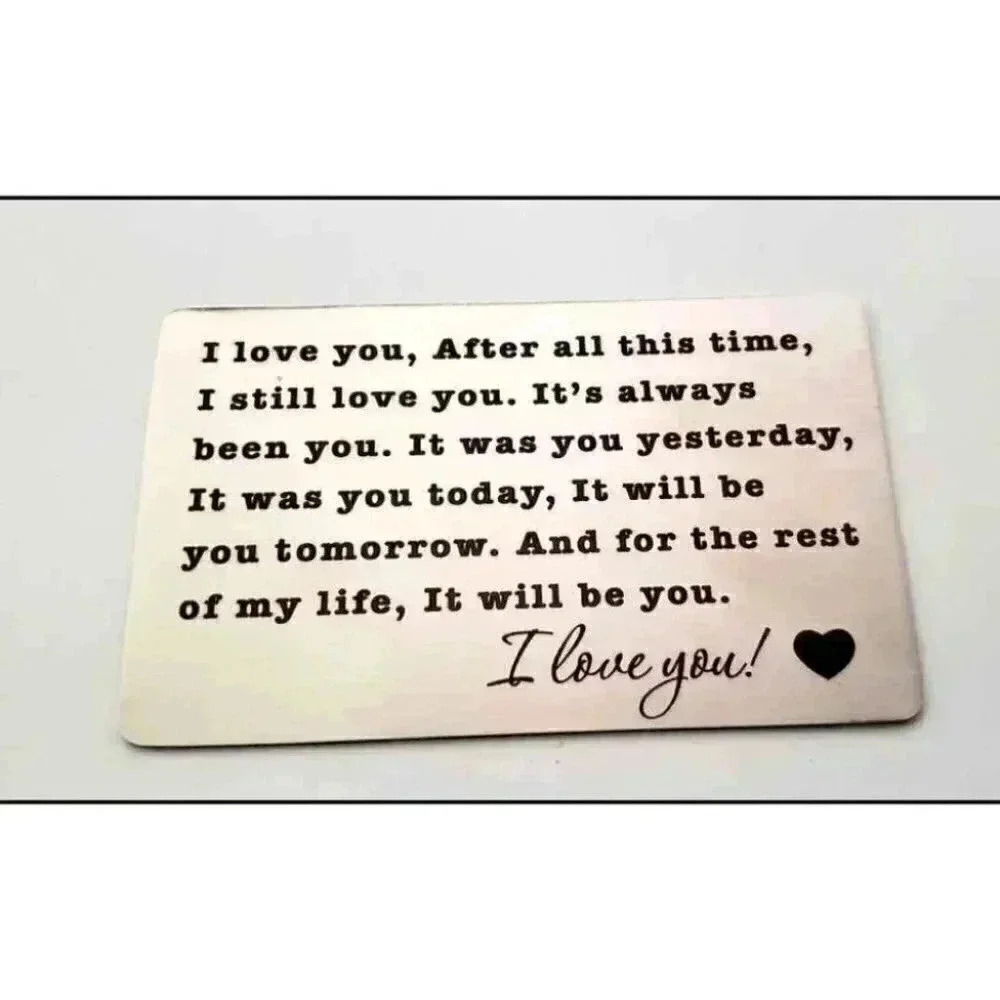 I Love You After All This Time Wallet Card